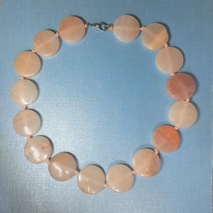 Peach Quartz Necklace size 18"